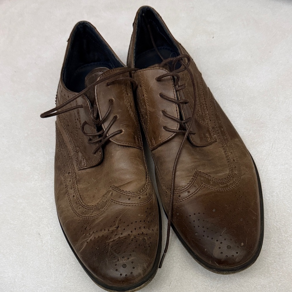 Aldo Classic Brown Leather Men's Dress Shoes